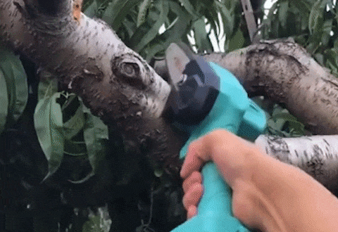 Motosserra em ação